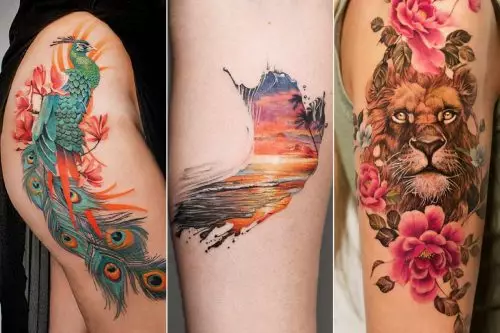 vesiväri tatuointi